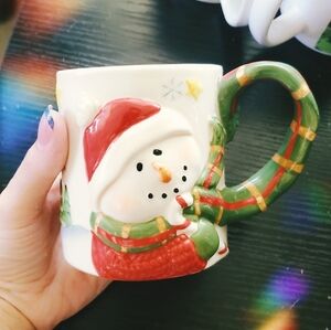 SOLD☕️UNIQUE CHRISTMAS SNOWMAN MUG☕️